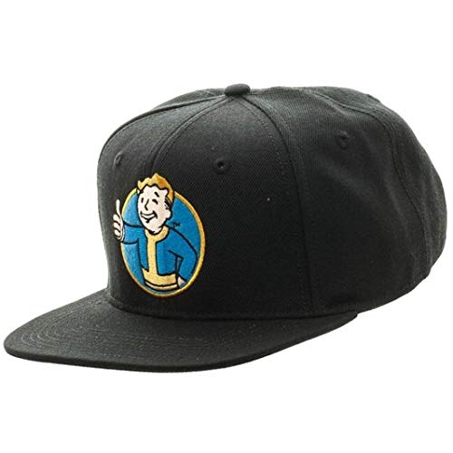 Bioworld Fallout Vault Boy Thumbs Up Snapback Hat Black One Size