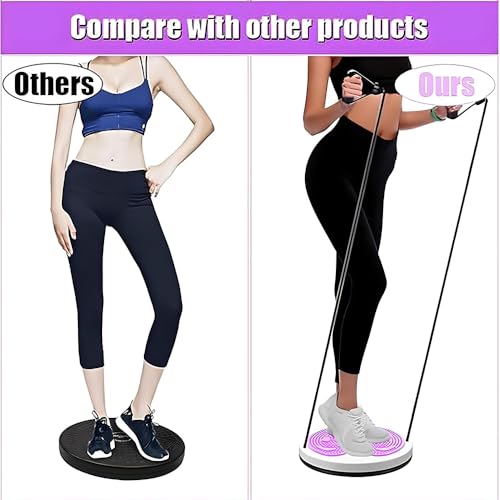Roysmart Twist Waist Disc Balance Board mit Kordelzug, Fitness Drehscheibe Waist Wriggling Plate Fitnessgeräte, Aerobic-Übungen Fitness-Zubehör, Widerstandsbänder Massage-Fußsohle Heimfitnessgeräte