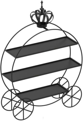 BLINGOOD�P�[�L�X�^���h�A�J�{�`���̎Ԃ̉����f�U�[�g�e�[�u���f�B�X�v���C�X�^���h�A�������̑����A�A�t�^�k�[���e�B�[�A3�i�A�S�[���h�y�X�g���[�����v���[�g (�u���b�N,35*10*50cm)