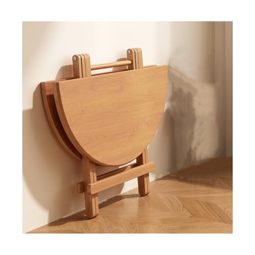 Table de salon modulable bois naturel plateau de 100cm rabattable