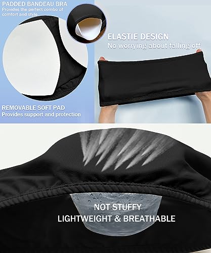 Women's Sports Bandeau Causal Tube Top Bra Strapless Wireless Non-Slip Detachable Padded Seamless Stretchy Bralettes4