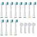 Chuangdi Paquete de 12 Precision Clean Cabezales de repuesto para cepillos de dientes eléctricos, compatible para Braun Oral-B Cepillo de dientes eléctrico, 4 protectoras de plástico higiénicas