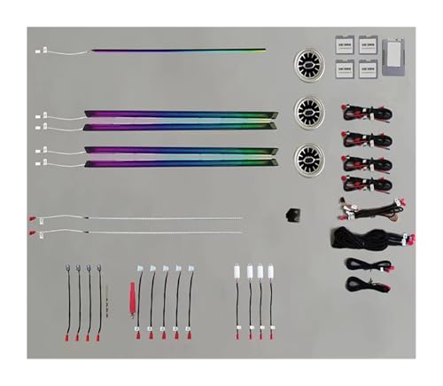 20 Light Dot Matrix Illusion Piano Black Decorative Panel Ambient Light Compatible with Nissan 14th Bluebird-Sylphy 2020 2021 2022(D)