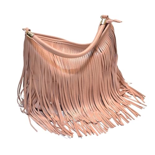 Sac à bandoulière vintage pour femme, sac à main tendance avec pompons - 7