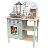 MAGICAMENTE | Cocina de Madera Infantil | Cocina de Juguete para niñas | Incluye: Cocina, Palas, sartén, Olla con Tapa,...