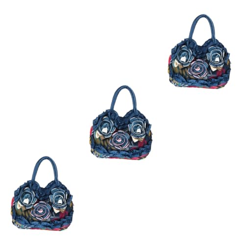 Sac à main femme toile lot de 3 cabas zippés Toyvian grand format pour les courses