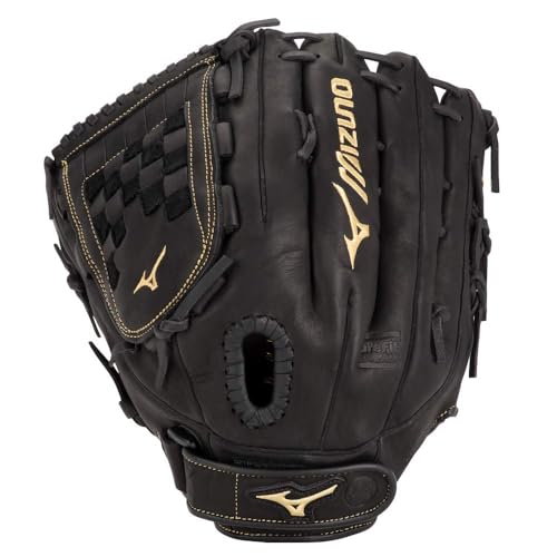 Mizuno GMVP1300PF3 MVP Prime Fastpitch Softball Gloves, 13", Right Hand, Black Tartan Web