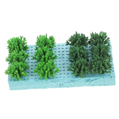 NUOBESTY 1 Caja Arbustos Simulados Mesa De Arena Afuera Miniatura Árbol Falso Juguete Papelera Casa Caduco Tapa Cesta Pastos Marinos Verdor Planta Pequeño Decoración Largo Green El Plastico