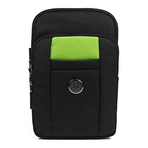NAOKI LOVE EDC Tactics Military Outdoor Sport Recreation Water Resistant Oxford Waist Fanny Pack Shoulder Messenger Bag Cellphone Pouch Hold Less Than 6.3'' Mobile Phone (Green) Cover