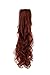 Produktbild WIG ME UP - YZF-1094HT-35 Haarteil Zopf Rot wellig 63cm mit Band/Bändchen und Klammer befestigt