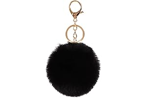 Fluffy Faux Fur Pom Pom Keychain
