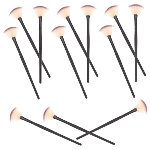 Baluue Smooth Coverage Face Mask Brush 12pcs Fan Shaped Beauty Tools Retractable Makeup Brush