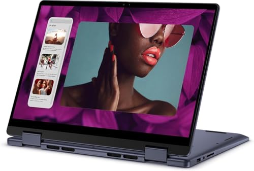 Image of Dell Inspiron 14 2-in-1 Touchscreen Laptop (14 inch FHD+ IPS, 16GB DDR5 RAM, 512GB SSD, AMD Ryzen 5 8640HS (> intel i7-1255U)) Inspiron 7445 for Business, Students, Backlit, FP, FHD Webcam, Win 11 Pro