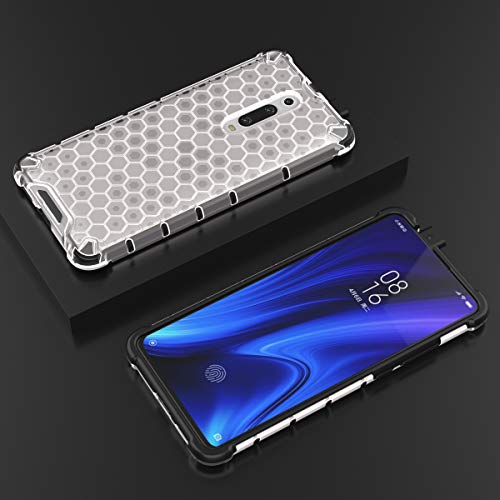 Image of Glasgow | for Mi Redmi K20 Pro Honeycomb Pattern Back Case Cover for Mi Redmi K20 Pro with 4 Bumper Corners and Military Grade Protection - Transparent