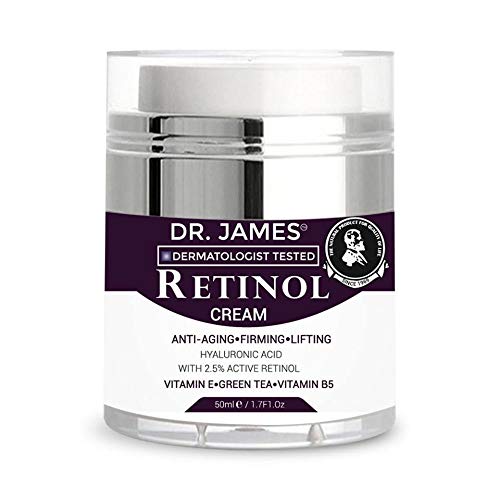 Retinol Moisturizer Cream for Face - with Retinol, Hyaluronic Acid, Vitamin E and Green Tea. Best Night and Day Moisturizing Cream 1.7 fl oz.