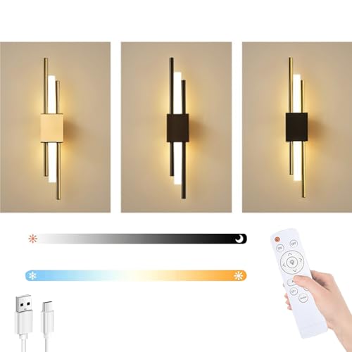 Luz de pared sin cables para dormitorio con interruptor táctil led 5