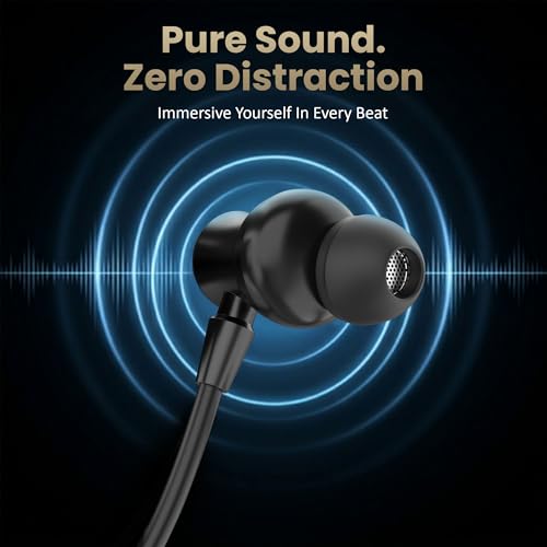 Image of AROMA HF1006 Type C Wired Earphone with HD Quality in-Line Mic,12mm Driver Hi-Res Wired
