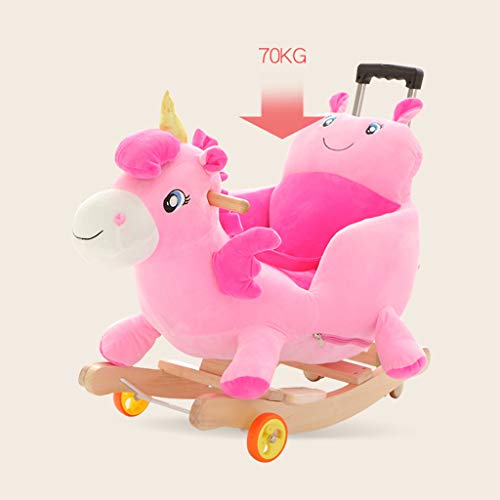 Schaukelpferd QIQIDEDIAN Baby Spielzeug Geschenk Massivholz Musik Große Kinder Schaukelstuhl Doppeltem Verwendungszweck – Bild 5