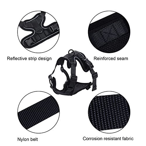 Yymobt Cat Harness Leash Cat Vest Sets For Walking Escape Proof Adjustable Kitten Small Dogs Vest Reflective Strap Soft Harness Universal Outdoor (Black) #TOP2