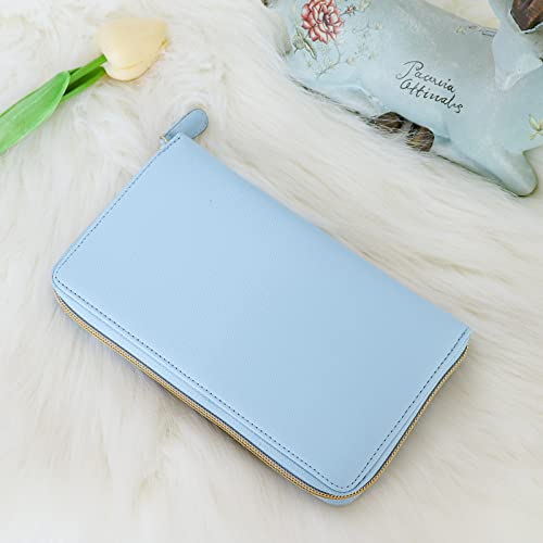 Cash Envelope Wallet For Woman,All In One Budget Wallet,Budget Planner 2022 With 12 Tabbed Cash Envelopes & Monthly Budget Cards,Cash Wallet Envelope System For Cards, Coins,Checks Organizer(Blue） #TOP3