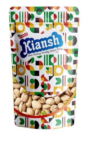 Image of Kiansh Roasted and Salted Pistachios 250 Grams - Tasty Crunchy Healthy Nut Snack | Pista Dry Fruit | Rich in Protein, Fiber & Antioxidants | Great for Kids During Study Time and Office Breaks | Vegan Friendly Pista | Low Calorie - Lightly salted Pistachios