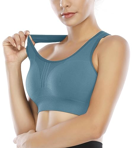 Image of Heathyoga High Impact Sports Bras for Women High Support Padded Sports Bra Pack Racerback Bras for Women Workout Bra Sets