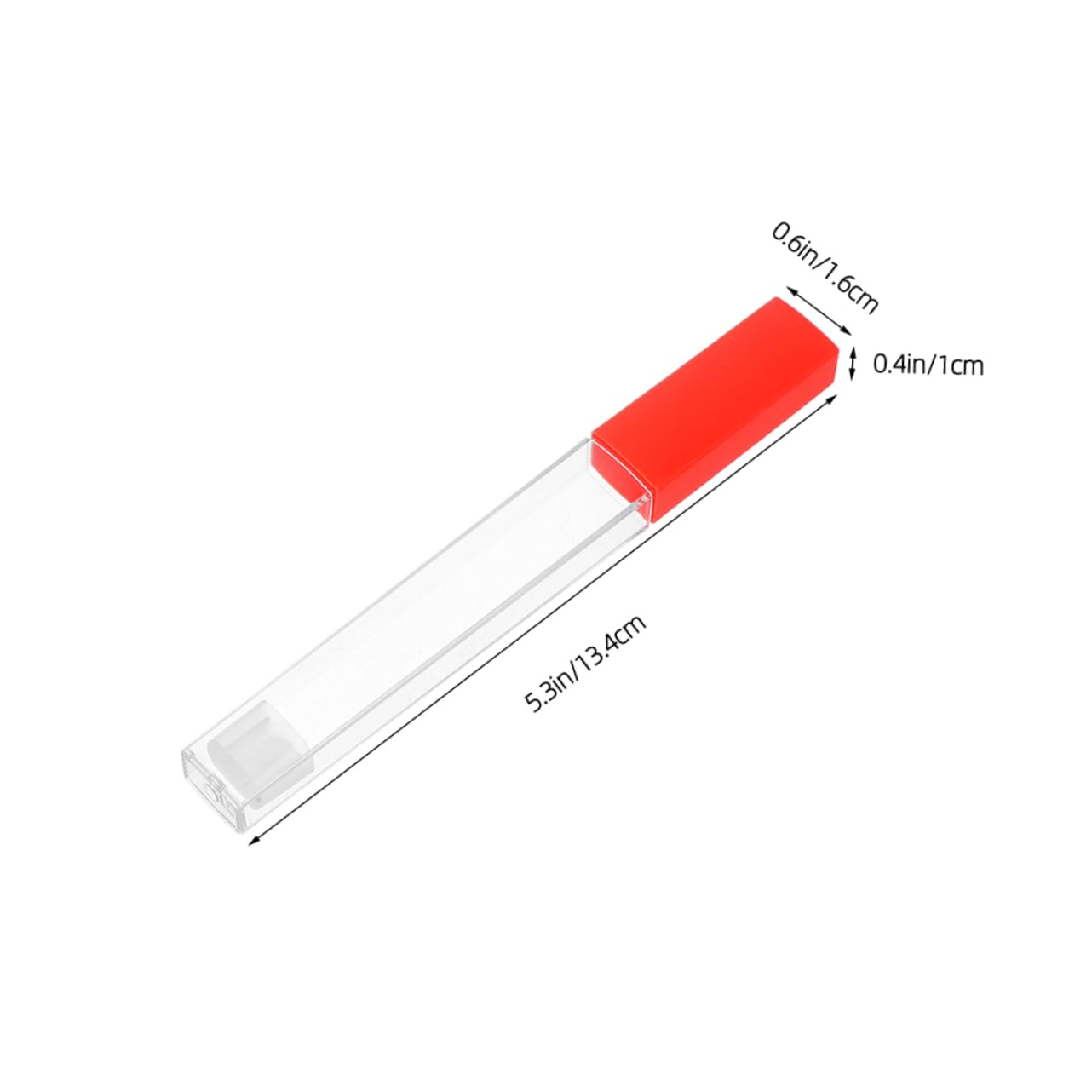 SOLUSTRE 10pcs Plastic Small Tubes Plastic Tubes with Caps Red Storage Tube Small Reusable Tubes