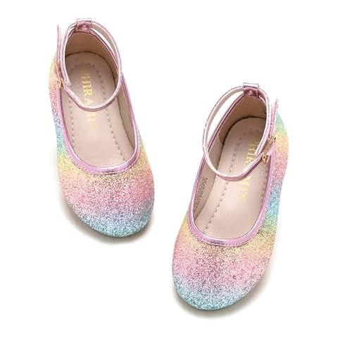 PHIRAMIN Toddler Glitter Dress Shoes Cover