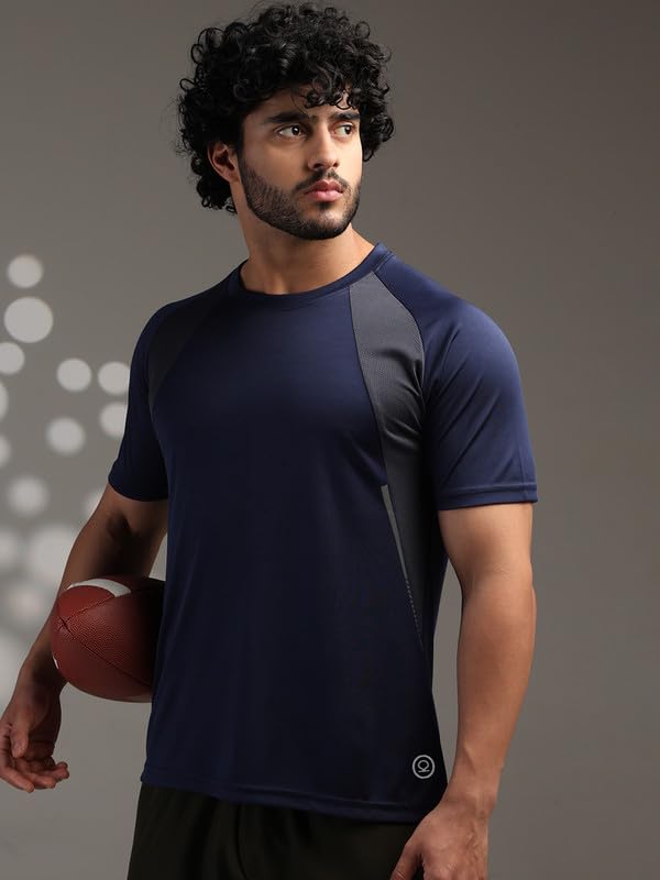 Image of CHKOKKO Gym Tshirt for Men Workout Regular Fit Sports Activewear Man Tshirts with Round Crew Neck and Half Sleeves for Yoga Running&Outdoor Activities