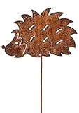 Igel Stecker Rost Metall Edelrost Herbstdeko Garten Beetstecker Dekoration stecken Tierfigur Tierstecker