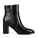 Aitikiss Women's Heeled Ankle Boots Side Zipper Chunky Block Heel Booties Fall Ankle Booties For Office Work Round Toe Booties (Black,11)