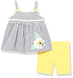 Bonnie Jean Baby Girls, Toddler Girls Applique Daisy and Bee Summer Short Set