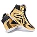 Wrestling Shoes Men Boxing Shoes for Men Wrestling Boots High Top Fitness Weightlifting Powerlifting Shoes Lightweight Non-Slip Breathable Gold