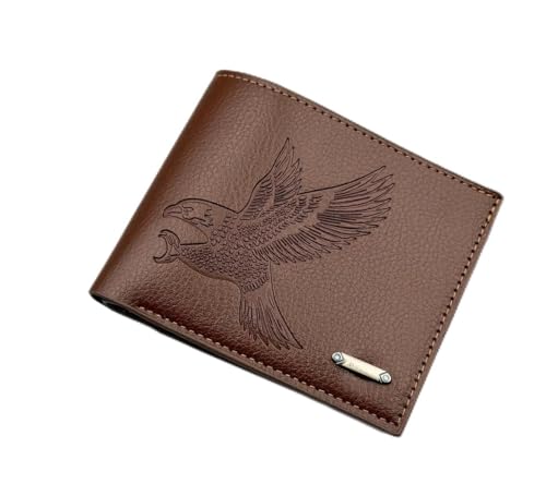 Leather wallet Eagle Pattern with Multiple Card Slots Purse, Large Capacity Card Cash Holder, Soft Fabric Waterproof Scratch Resistant