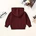 YOUNGER STAR Toddler Baby Girl Boy Knit Sweater Hooded Long Sleeve Sweatshirt Tops Fall Winter Clothes with Pocket(Burgundy,4-5T)