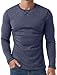 Sailwind Mens Thermal Underwear Long Sleeve Shirts Wool Base Layer Crewneck Top Gray Blue