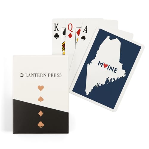 Lantern Press Maine, 52 Cartas Póker Tamaño