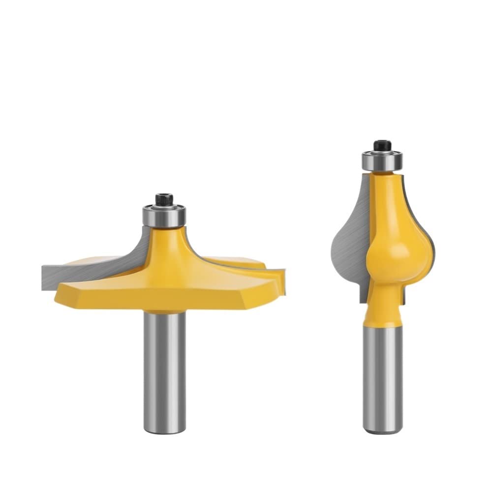 2 uds 12 12,7mm mango reposabrazos molino pasamanos Router Bits Set flauta ondulada espiga fresa for madera cortadores de carpintería MC03046(12mm)