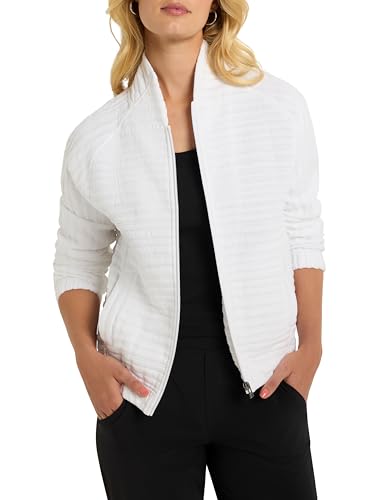 NIC+ZOE Women's Textured Stripe Zip Front Jacket2
