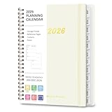 2026 Planner, Weekly and Monthly Calendar Planning Agenda, Jan - Dec 2026, Academic Planner Book, Desk Accessories and Office School Supplies - A5 (6.3'' x 8.5'')