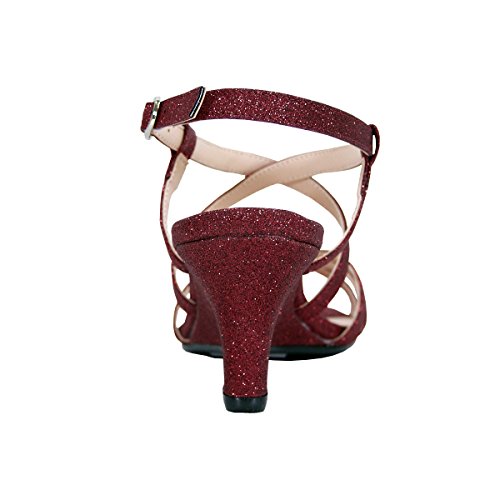 Floral Joanne Women's Wide Width Heeled Sandals, Rhinestone Strappy Wedge Sandals, Evening Shoes4