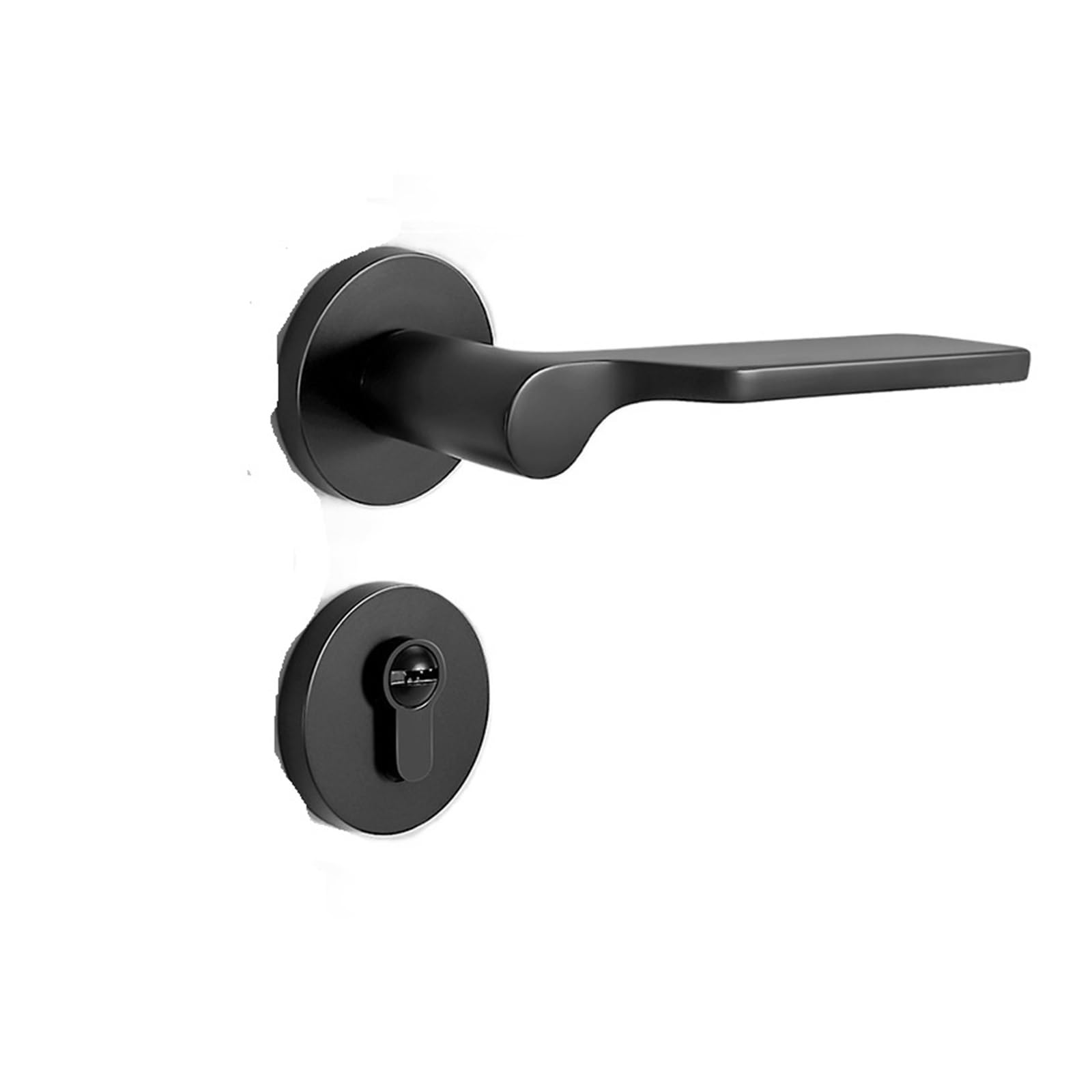 NYRXRYTCA Household Bedroom Door Lock Simple Indoor Door Lock Door Wooden Door Lock Silent Door Lock Door Handle(7701Black door lock)