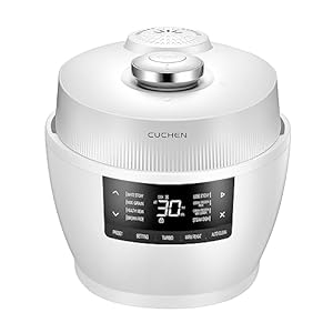 [CUCHEN] CRT-PQWK0340WUS | Induction Heating Pressure Rice Cooker 3 Cup (Uncooked) and Warmer | Thermo Guard | Auto Steam Clean | Voice Guide | Made in Korea | White