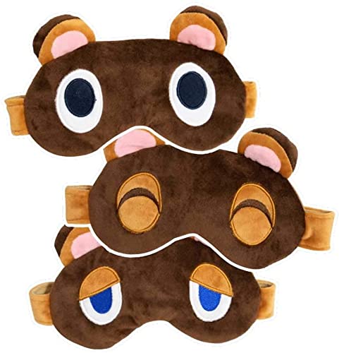 JXZH-MZ 3PCS Animal Crossing Eye Mask Animal Crossing Sleeping Mask Cute Sleep Masks