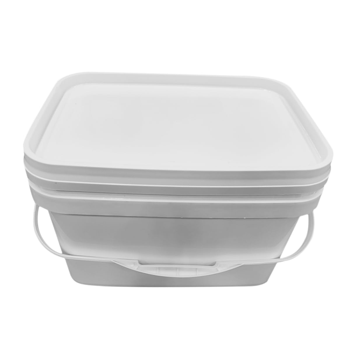 iplusmile Secchio di Vernice Quadrato con Coperchio, Contenitore di Plastica Pp da 10 Litri, Portaoggetti per Pittura Portatile con Manico, Adatto per Uso Domestico e Attività All'aperto