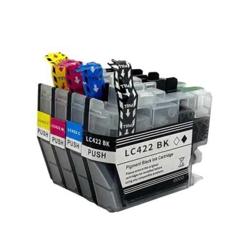 Cartouches d'encre compatibles LC422 pack 4 couleurs imprimante MFC-J6540DW MFC-J5340DW