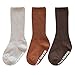 DEBAIJIA 3 Pares de Calcetines de Algodón para Bebé 1-3 Años Cómodos Suaves Antideslizante Niñas Niños Calcetines Otoño Invierno - M