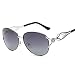 VeBrellen Women's Polarized Sunglasses Female Driving Sun Glasses Flower Decoration (Black, 62)