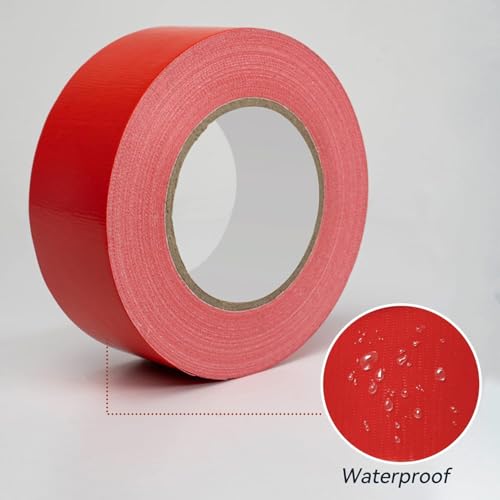 Reniteco Red Duct Tape- 3 inches x 45 Yards, Heavy Duty Duct Tape, Waterproof, Resistant, NO-Residue, UV Blocking, Pack of 1