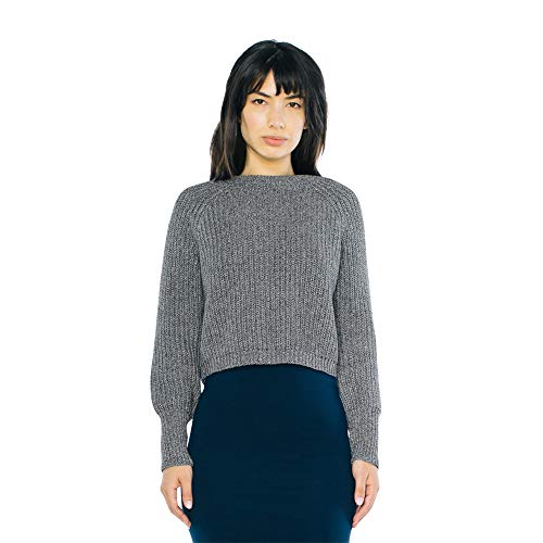 American Apparel Women's Cropped Fisherman Long Sleeve Pullover
